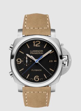 Panerai Luminor Chrono Flyback 44mm Replica Watch PAM00524 SCAMOSCIATO BROWN